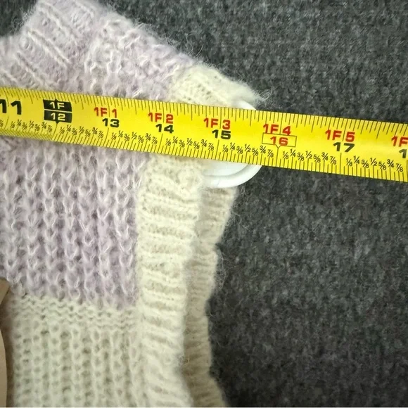 Vero Moda New Lilac and Cream Knit Vest Sweater Sz L - Picture 6 of 8